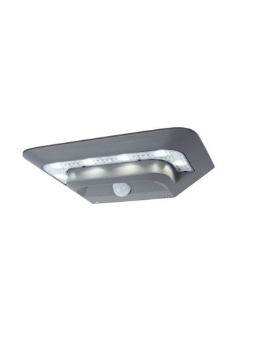 Aplique de pared exterior LED GHOST SOLAR gris con sensor de movimiento 4000K