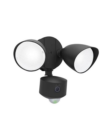 Projecteur LED double tête DRACO noir avec audio, vidéo et détection contrôlable depuis l'application, très puissant -LUTEC Conn