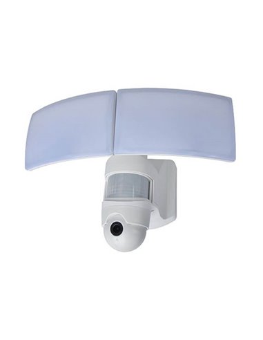 Proyector LED de doble cabezal LIBRA blanco, con audio, vídeo y detección controlable desde aplicación, super potente -LUTEC Con