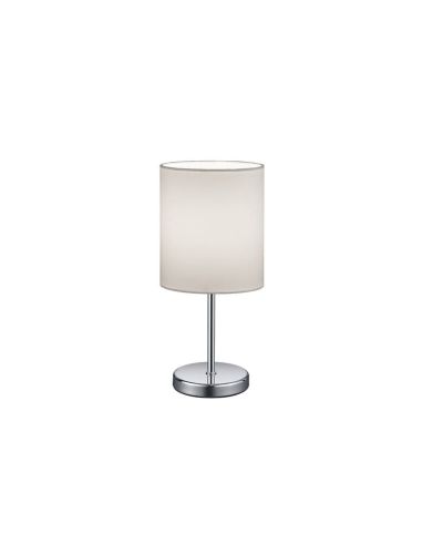 Lampe de table JERRY Abat-jour en tissu blanc | LéonLeds