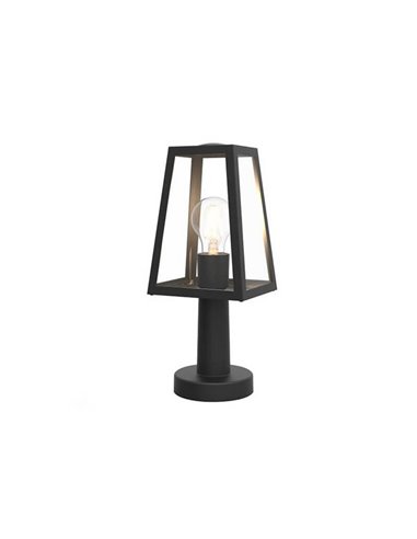 Lampe de table d'extérieur FIA noir mat avec culot E27 de 34 cm de haut