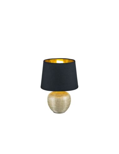 Candeeiro de mesa elegante em cerâmica LUXOR dourado | LeonLeds