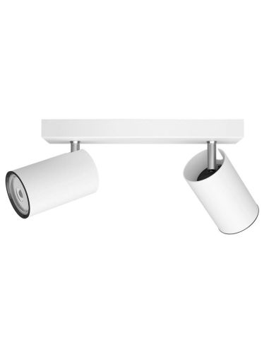 Regleta 2 luces Techo o Pared KOSIPO Blanco ClickFix IP20 | LeonLeds