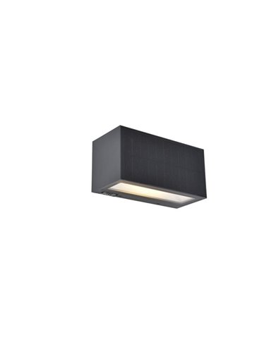 Applique solaire INKA au design épuré avec panneau solaire 9W 3000K anthracite