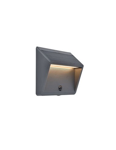 Aplique de parede LINKO aplique solar com sensor PIR e painel solar para iluminação ecológica 11,5W 3000K