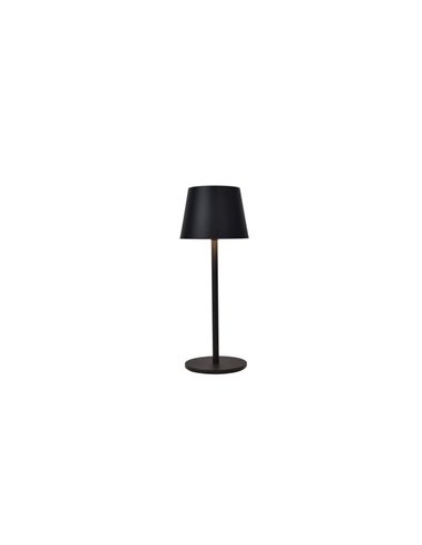 Lámpara LED de mesa inalámbrica exterior ROBLE negra mate 3000K