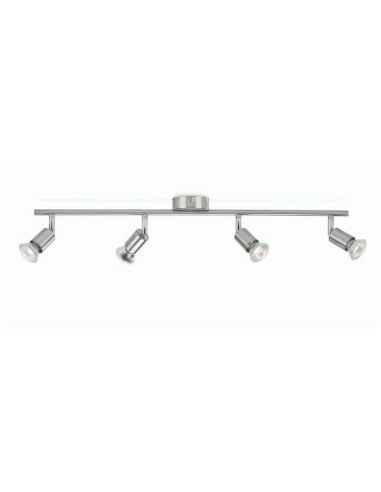 Barrette 4 Spots Orientables LIMBALI IP20 Couleur Nickel | LéonLeds