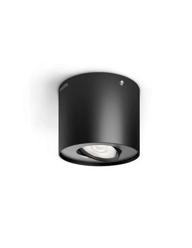 Foco de techo/pared PHASE Color Negro 1x4.5W IP20 2700K IP20 | LeonLeds