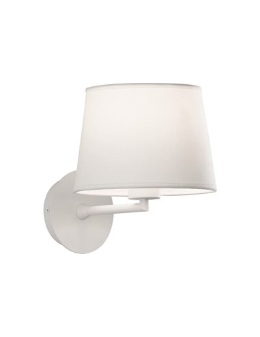 Applique avec abat-jour STILO texturé blanc, 15W E27 - Dimensions : ↔ 25,9cm | ↕ 23,2 cm