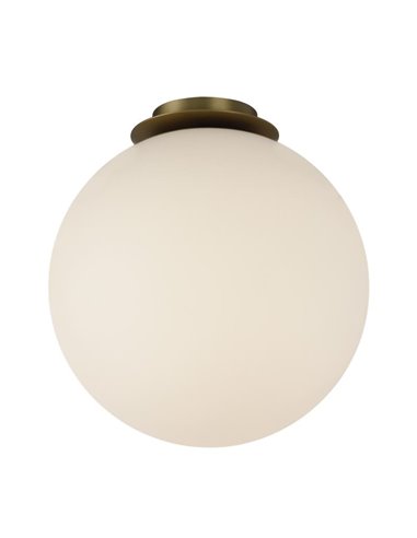 Plafón de techo PARMA Ø 30cm Oro Viejo o Negro Mate/Opal, LED E27 15W, IP44