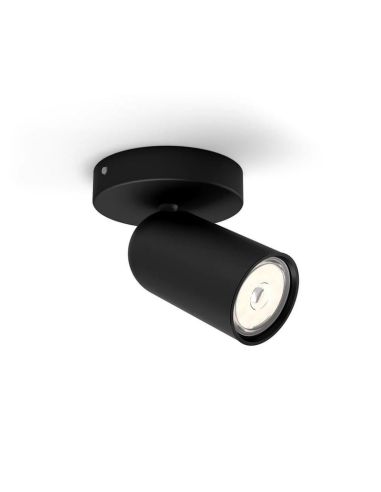 Foco Orientable PONGEE Negro para Techo/Pared interior | LeonLeds