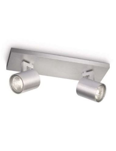 Barrette de 2 Spots Aluminium Orientables RUNNER | LéonLeds