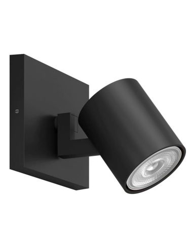 Spot Plafond/Mur Orientable RUNNER Couleur Noir pour intérieur | LéonLeds