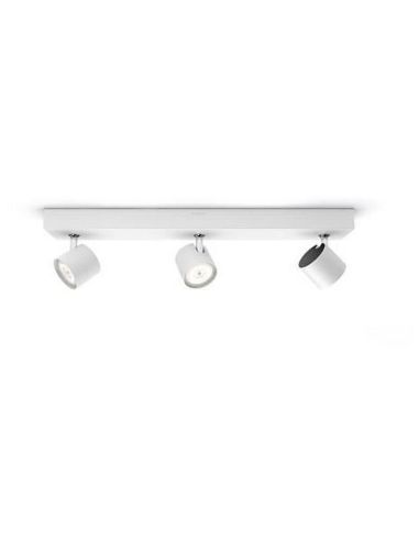 Regleta LED 3 Focos Regulables STAR Orientable IP20 Techo/Pared | LeonLeds