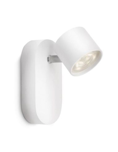 Spot LED Orientable STAR pour Plafond ou Mur Couleur Blanc 1x3W IP20 2700K | LéonLeds