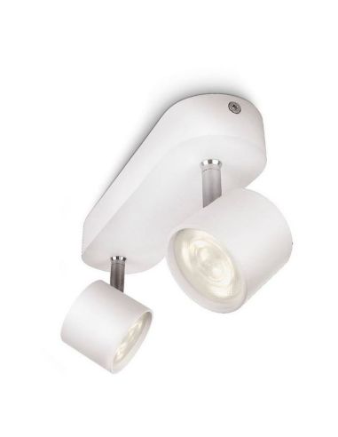 Regleta LED 2 Focos Orientables STAR Color Blanco Techo/Pared IP20 | LeonLeds