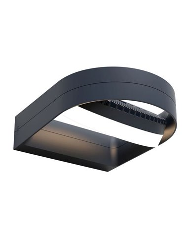 Aplique de pared LED exterior con cabezal giratoio de 320º FELE 3000K 13,5W antracita