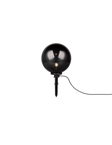 Balise d'extérieur forme boule noire BOLO Ø40cm IP44 | LéonLeds