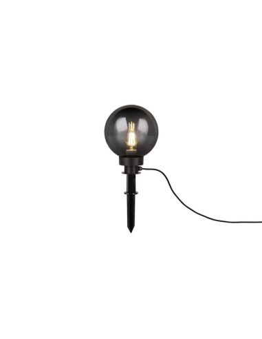 BOLO Farol Exterior em Forma de Bola Preto Ø20cm IP44 | LeonLeds