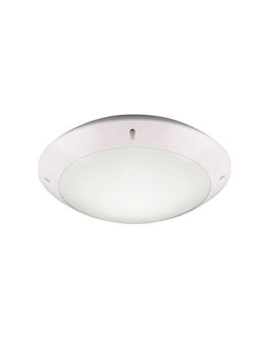 Plafonnier d'Extérieur CAMARO Blanc Ø26cm pour Plafond ou Mur | LéonLeds