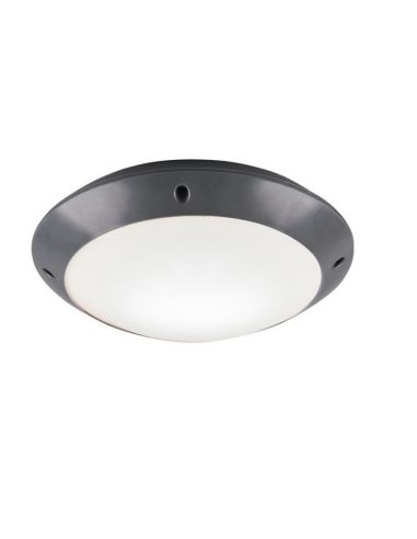 Plafonnier d'Extérieur CAMARO Noir Ø26cm Plafond ou Applique | LéonLeds