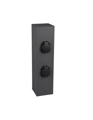 Toma de Corriente Estilo Baliza 2 Enchufes GARDEN SOCKET IP44 | LeonLeds