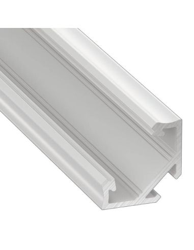 Profilé d'angle 45º pour bandes LED en finition laquée blanche -Type C- 2 mètres 10-0031-10 | LéonLeds