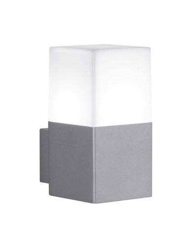 Aplique de pared LED HUDSON Bombilla incl. 1xE14 3,5W 320lm 3000K IP44 Titanio | LeonLeds