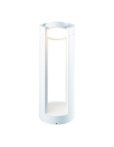 Balise Extérieure LED Dopo Nure 15w Blanc Lumière Naturelle Aluminium Blanc Verre IP65 | leonleds