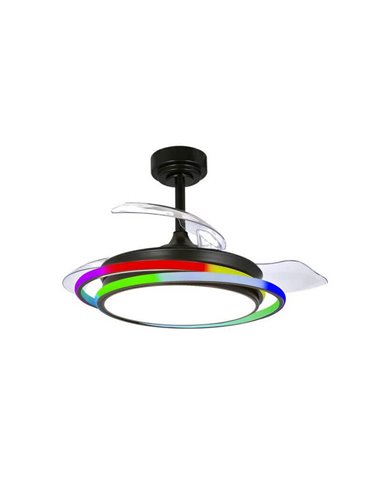 Ventilador ANTILA MINI RGB LED Preto 45W 4500Lm CCT Dim