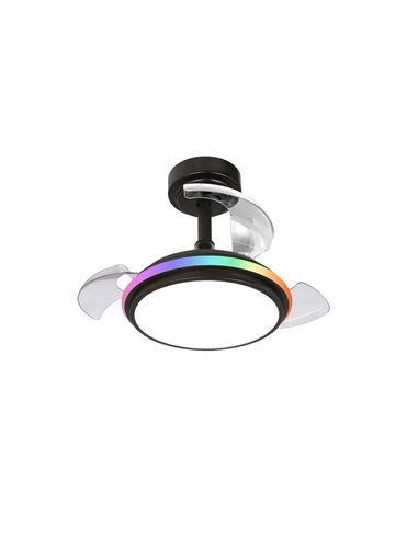 Ventilador de Teto ANTILA Mini XS RGB LED Preto 40W 3500Lm CCT Dim