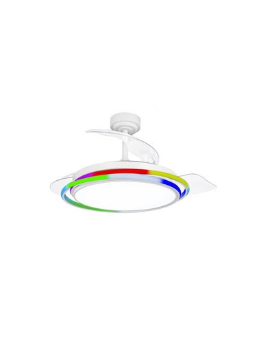 Ventilador de Teto LED Branco ANTILA RGB 65W 6500Lm CCT Dim