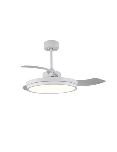 Ventilador ARECA DC branco Led 48W CCT