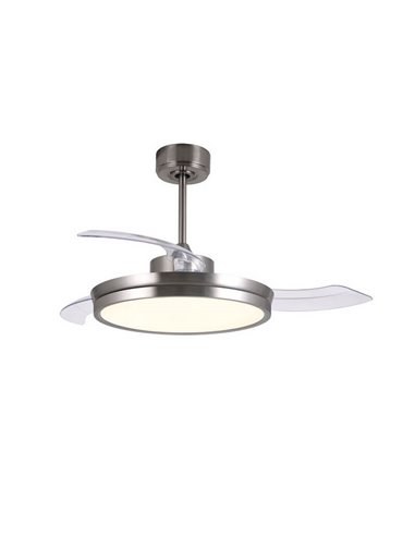 Ventilador DC ARECA níquel LED 45W 3500Lm CCT