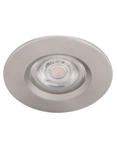 Foco Downlight Empotrable Redondo DIVE 5W Luz Cálida 2700K Ø85mm IP65 Níquel | LeonLeds