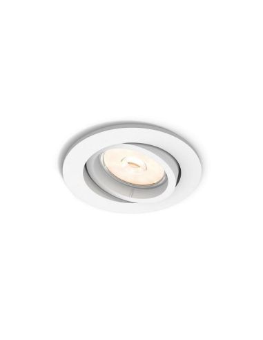 DONEGAL Ampoule Spot LED Ronde Encastrable excl. 5,5W IP20 Blanc Ø90mm | LéonLeds