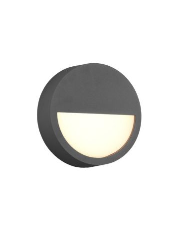 Applique murale d'extérieur LED ronde et minimaliste PEDRO Ø20cm 3000K IP54 | LéonLeds