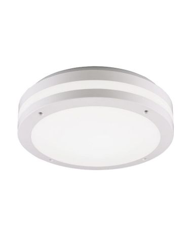 Plafón LED Exterior Redondo Ø30cm PIAVE 11W 1180lm 3000K IP54 Blanco | LeonLeds