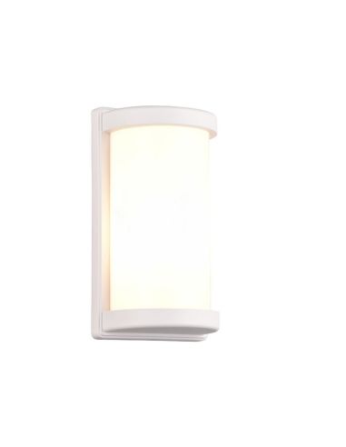 Aplique de Pared Exterior PUELO Rectangular y Alargado Bombilla excl. E27 max. 10W Blanco | LeonLeds