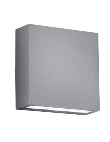 Aplique de pared LED Cuadrado THAMES 14x14cm Luz Arriba y Abajo 3W 3000K IP44 | LeonLeds