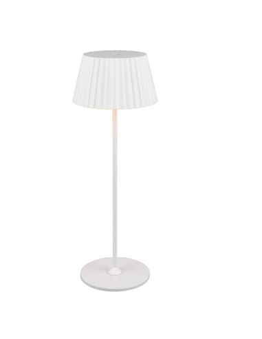 Lampe de Table LED avec Base de Charge SUAREZ Dimmable 1,5W 3000K IP44 Blanc | LéonLeds