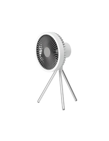 Ventilador portátil recargable LED BRISE sin cables 5.5W para mesa o para techo con gancho