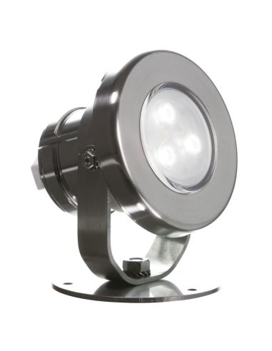 Projecteur submersible inclinable LYNN IP68 LED 4W 315lm 5700K/RGB 45º Chrome | LéonLeds