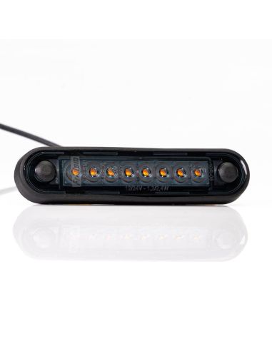 Galibo Luminária piloto LED com tulipa fumê 8 Leds FT-073 LED escuro LONG Ambar Z | leonleds