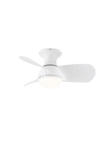 EPONA Petit ventilateur LED blanc 20W 2000Lm CCT Dim avec télécommande