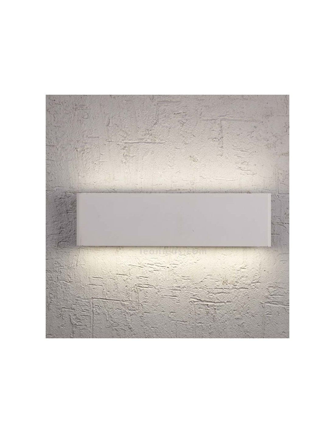 Aplique Rectangular De Pared Led Petaca Blanco Mate Leonleds Com