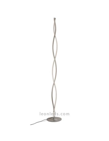 Lampadaire de salon 4866XL 4866 XL LED à intensité variable Grande base ronde double en chrome argenté | leonleds