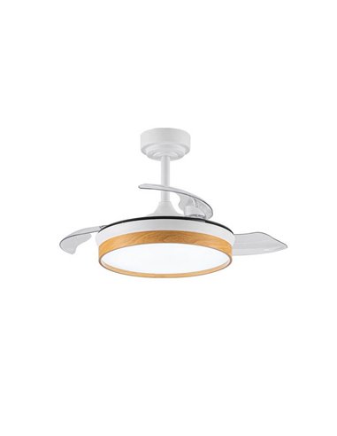 Ventilador de teto LED com lâminas dobráveis PANAM Mini Faia 46W 5520Lm CCT