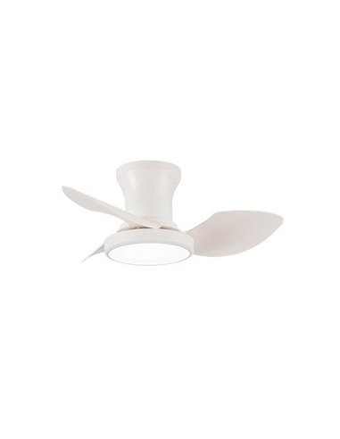 REEL Ventilateur de plafond LED blanc, pour plafond bas 20W 1900Lm CCT Dim