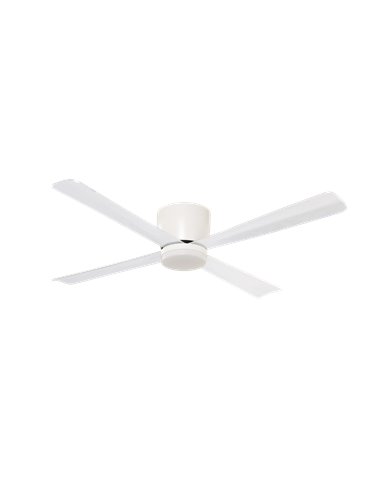 Ventilador DC SURAT blanco LED 18W 1600 Lm, con 4 aspas largas  47w potencia CCT Dim